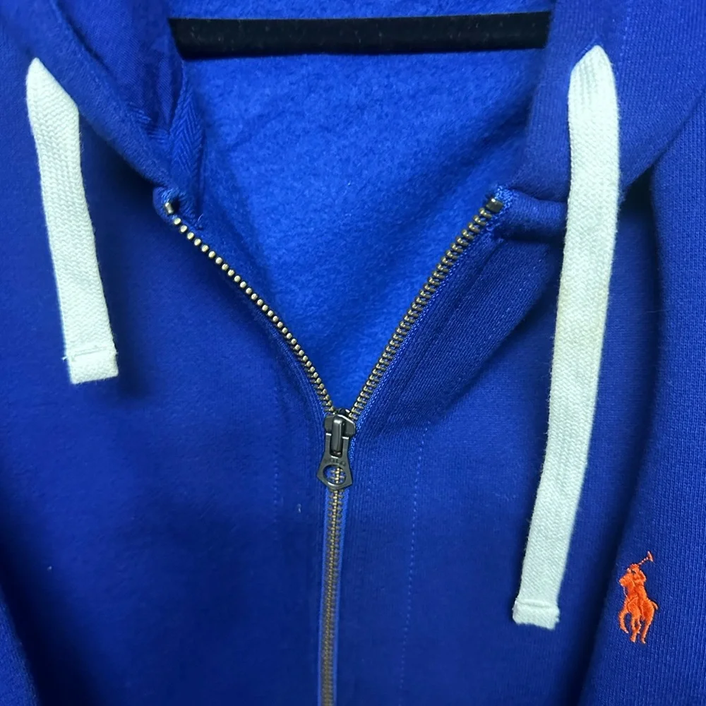 NEW Polo by Ralph Lauren Blue Men's HOODIE ZIP UP MINT! - Picture 4 of 7